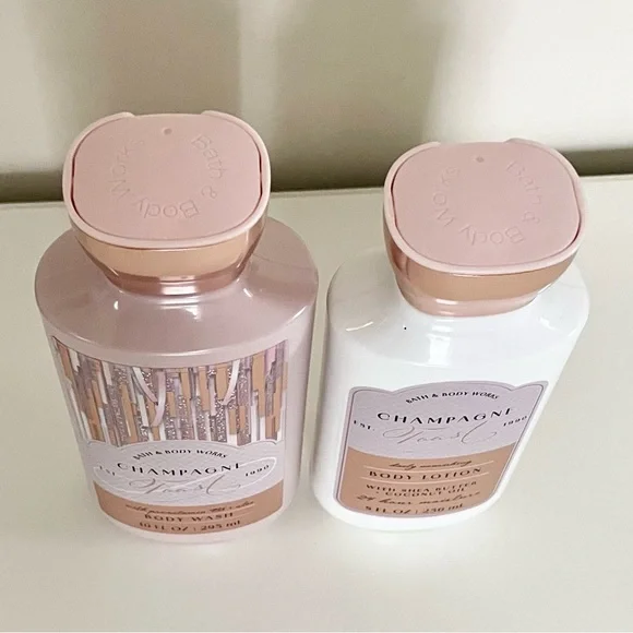 Bath & Body Works Champagne Toast Body Wash & Lotion Full Size Set with Tote - Picture 5 of 11